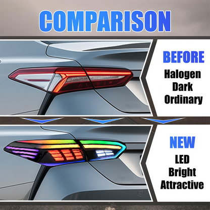 Toyota Camry 2018-2024 Rectilinear LED Tail Lights