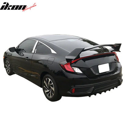 2016-2020 Honda Civic 10th Gen X Coupe 2Door Trunk Spoiler Wing ABS - BLACK PEARL