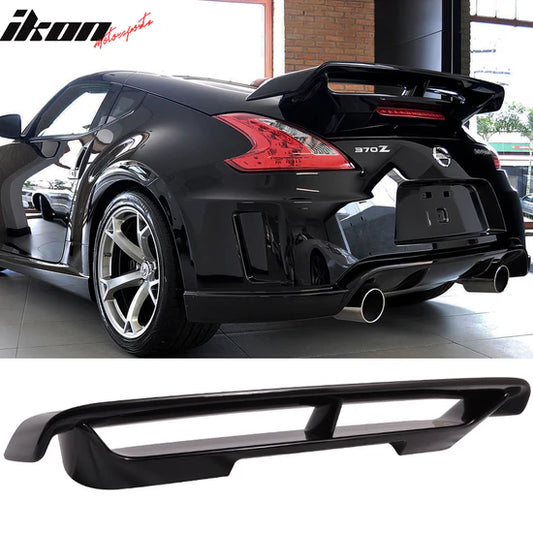 2009-2021 Nissan 370Z Coupe Rear Trunk Spoiler Ducktail Wing Lip ABS - BLACK METALLIC