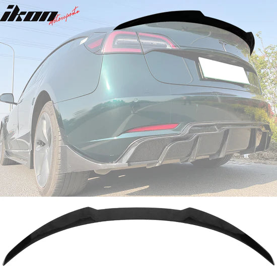 Rear Trunk Spoiler Wing for Tesla Model 3 2017-2023 - GLOSS BLACK