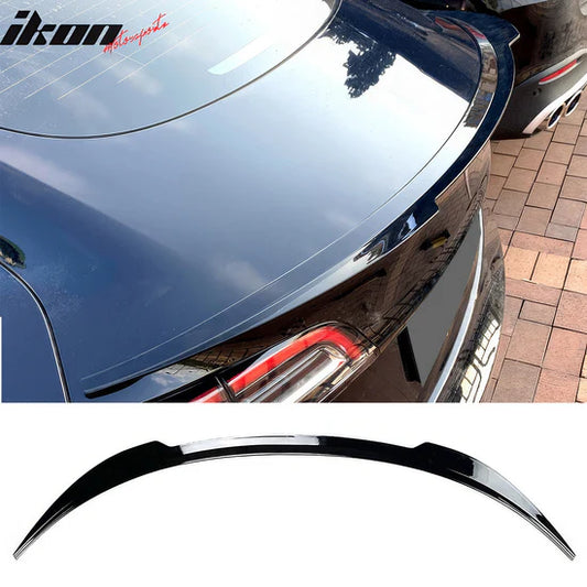 Rear Trunk Deck Lid Wing Lip for Tesla Model 3 2017-2023 MX Style Painted Gloss Black