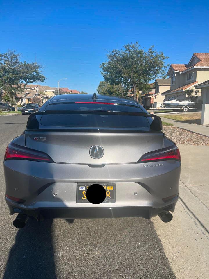 2023-2025 5th Gen DE4 Acura Integra 3 PCS Gloss Black DC5 Inspired Trunk Spoiler