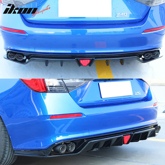 Rear Bumper Diffuser Lip for Honda Civic Sedan 4-Door 2022-2026 3PC PP