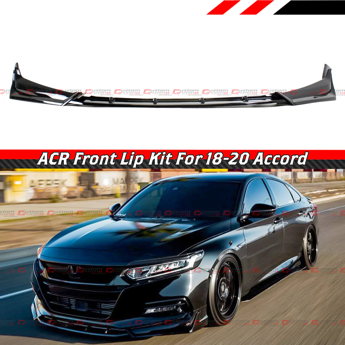 GF Bodykit Painted Front Bumper Lip [2018-2020 Honda Accord]