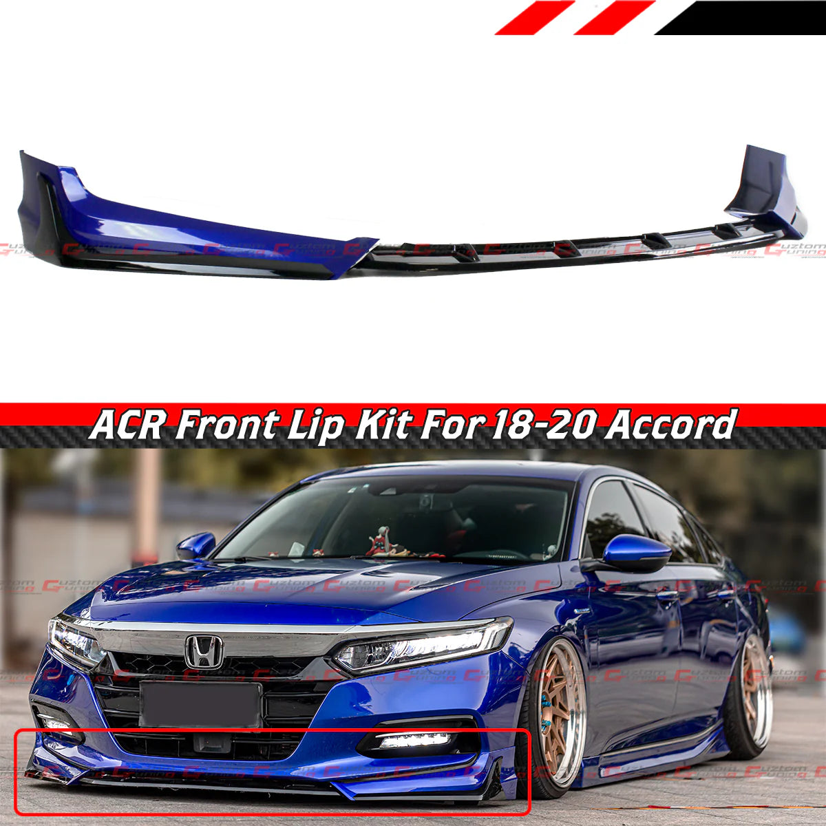 GF Bodykit Painted Front Bumper Lip [2018-2020 Honda Accord]