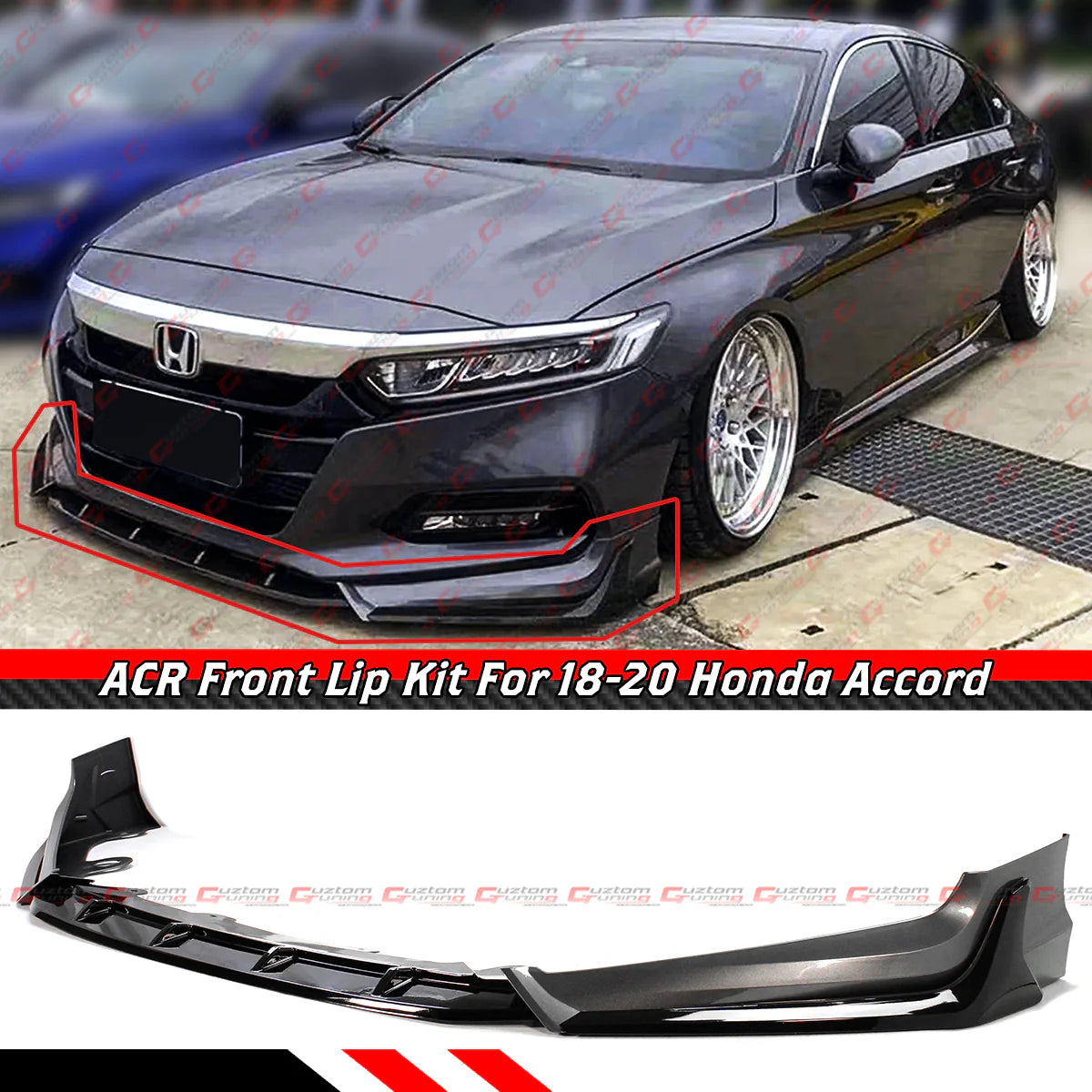 GF Bodykit Painted Front Bumper Lip [2018-2020 Honda Accord]