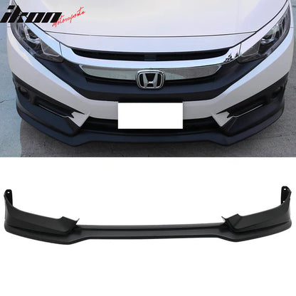 2016-2018 Honda Civic Mugen Style Front Bumper Lip PP - UNPAINTED