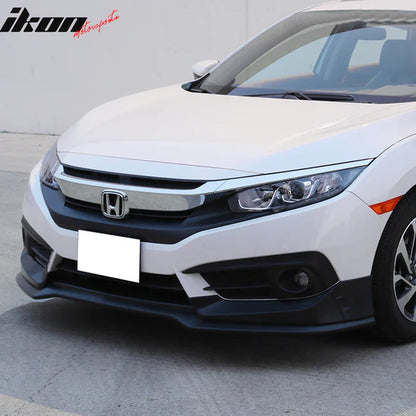 2016-2018 Honda Civic Mugen Style Front Bumper Lip PP - UNPAINTED