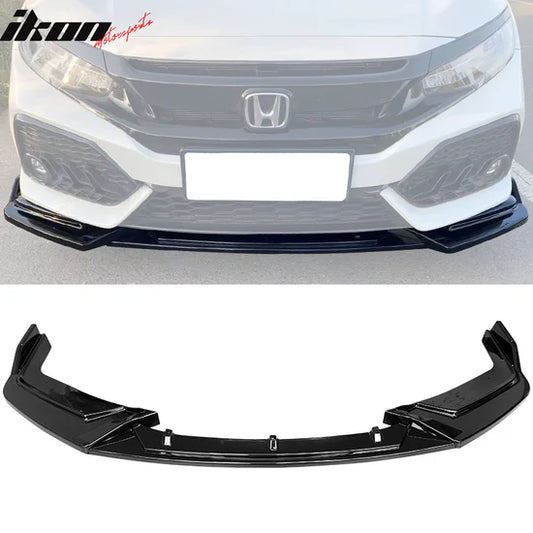 2017-2021 Honda Civic Hatchback Style 3PCS Front Bumper Lip PP