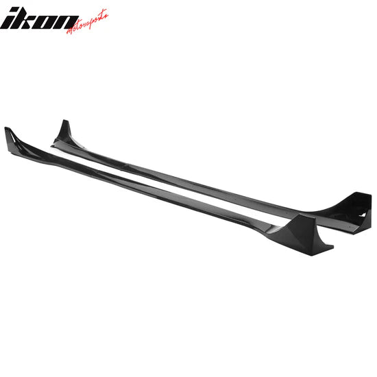 2017-2025 Tesla Model 3 IKON Style Side Skirts Rocker Panel ABS 4PC - GLOSS BLACK