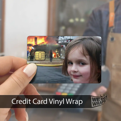 Burning House Girl Meme | NFC Key Card Wrap