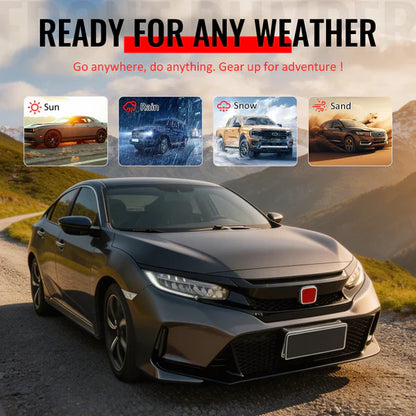 2016-2021 Honda Civic Type R Style Unpainted Black PP Replacement Conversion Bodykit with Upper and Lower Grille