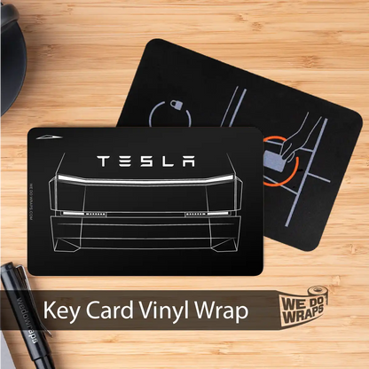 Cybertruck Front Outline | NFC Key Card Wrap