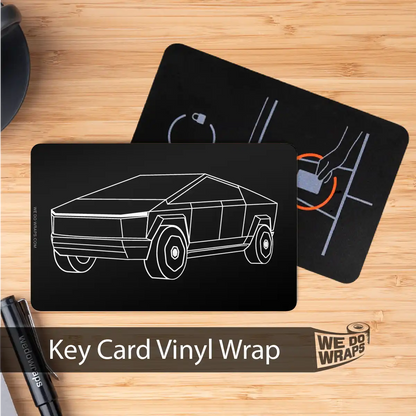 Cybertruck Profile Line Art | NFC Key Card Wrap