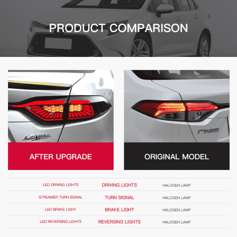 Toyota Corolla 2019-2024 Infinity LED Tail Lights