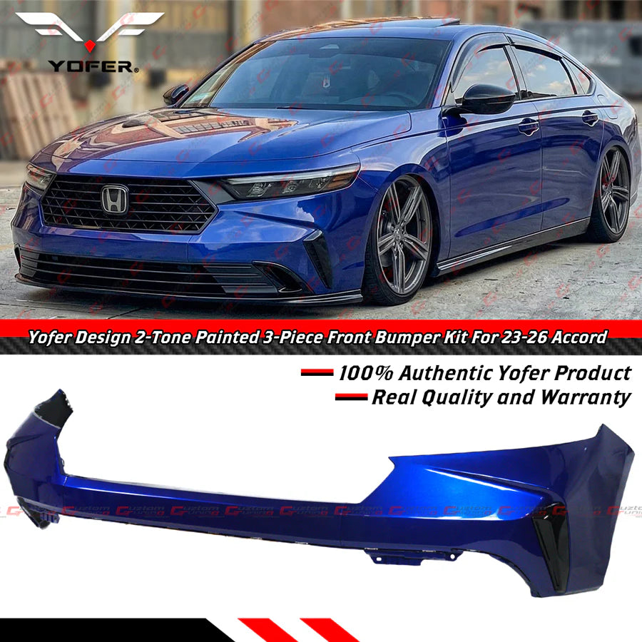 Yofer Design 3 Piece Front Bumper Replacement Kit [2023-2026 Honda Accord]