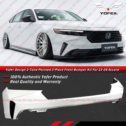 Yofer Design 3 Piece Front Bumper Replacement Kit [2023-2026 Honda Accord]