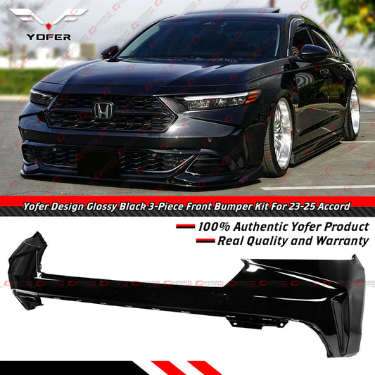 Yofer Design 3 Piece Front Bumper Replacement Kit [2023-2026 Honda Accord]