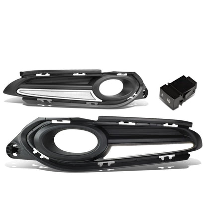 2016-2018 Honda HR-V Fog Light Cover with DRL Strip - Black/Clear