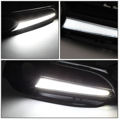 2016-2018 Honda HR-V Fog Light Cover with DRL Strip - Black/Clear