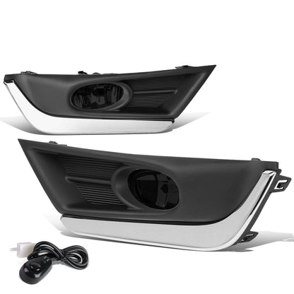 2017-2018 Honda CR-V Fog Lights with Chrome Trim Bezel - Smoke