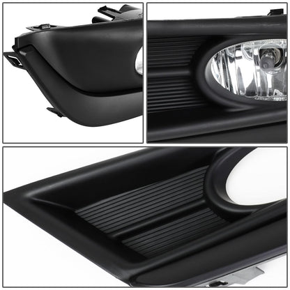 2017-2018 Honda CR-V Fog Lights w/ Black Trim Bezel Chrome Clear