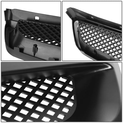 99-00 Honda Civic Diamond Mesh Style Front Upper Grille - ABS