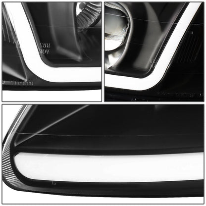 99-00 Honda Civic LED DRL Projector Headlights Black Housing