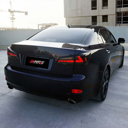 2007-2013 Lexus IS Series LED Tail Lights — Smoke & Red