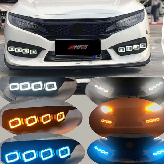 2016-2018 Honda Civic 10th Gen Sedan Front Bumper DRL — Bugatti Style