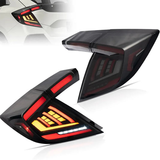 2017-21 Honda Civic 10th Gen Hatchback FK7 FK8 LED Tail Lights - V5