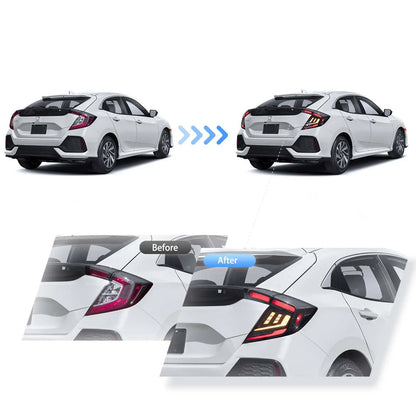 HRS 2017-21 Honda Civic 10th Gen Hatchback FK7 FK8 LED Tail Lights - V5