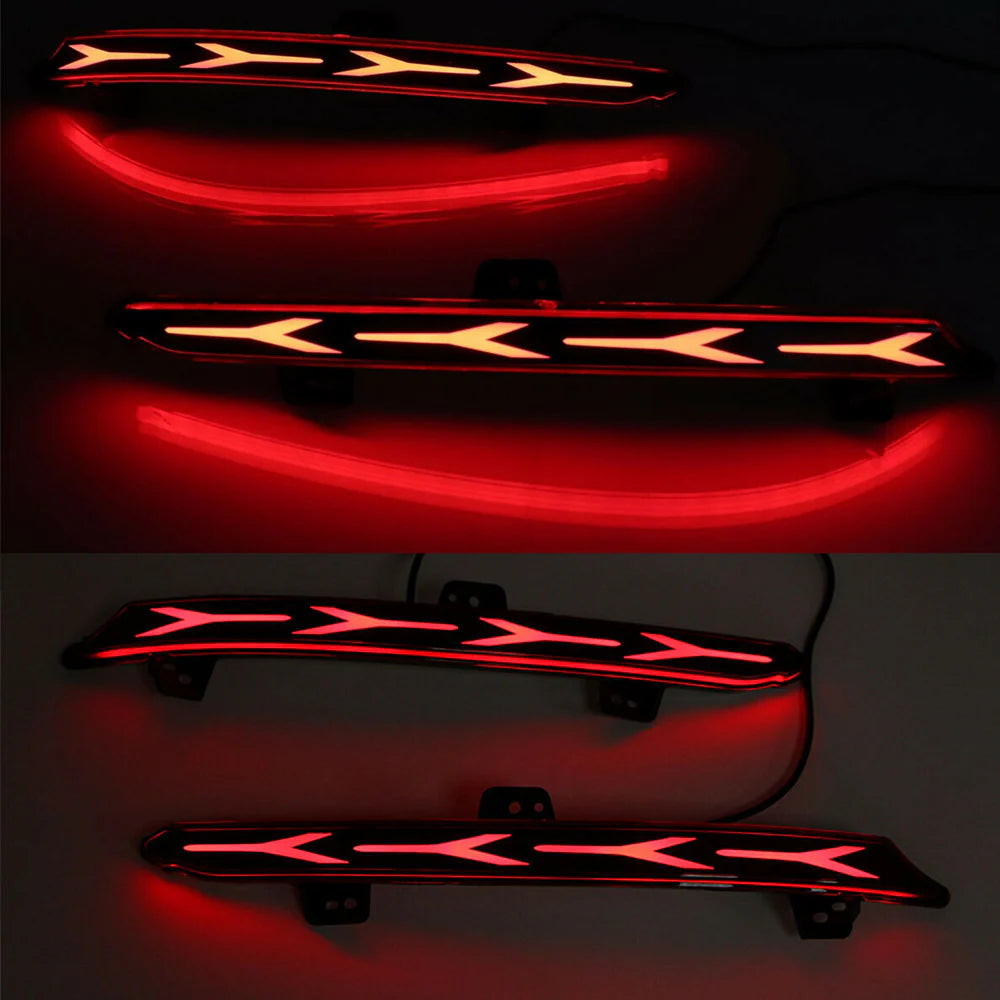 2018-22 Honda Accord Rear Bumper LED Reflectors - V2 RED