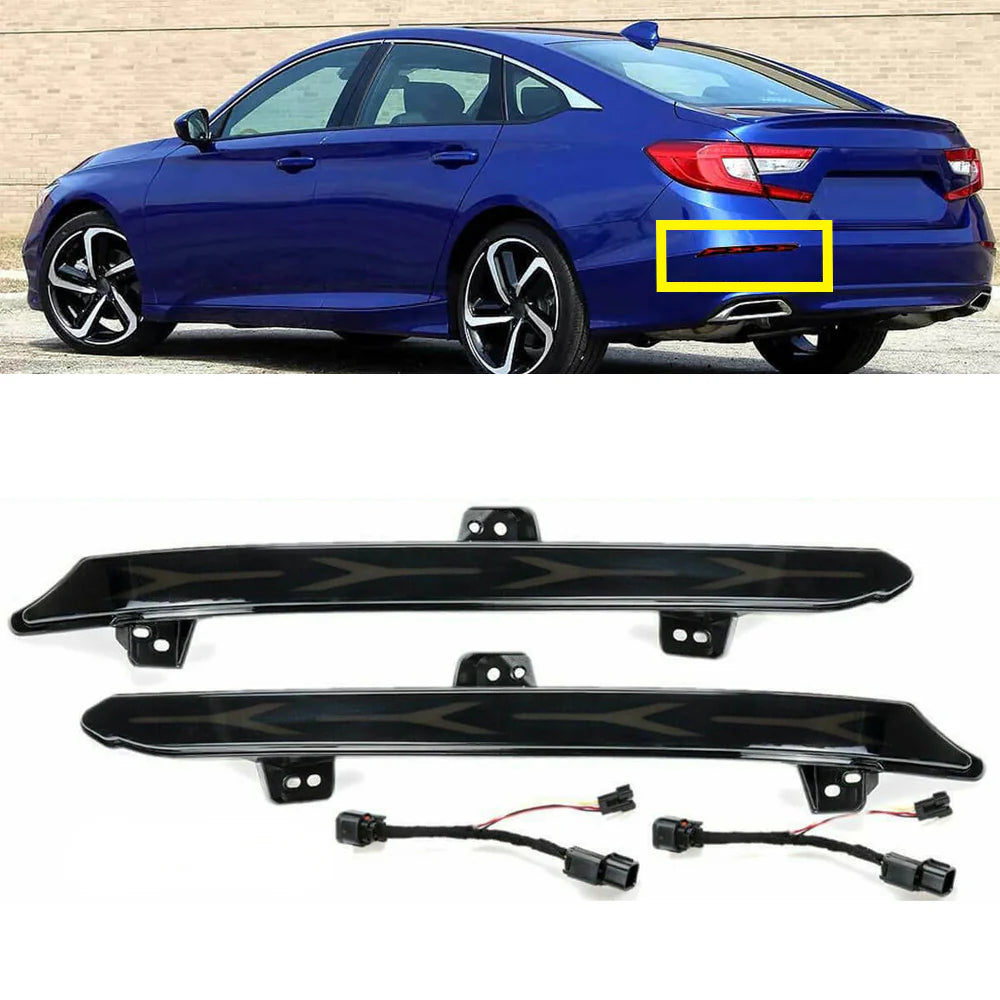 2018-22 Honda Accord Rear Bumper LED Reflectors - V2 SMOKED