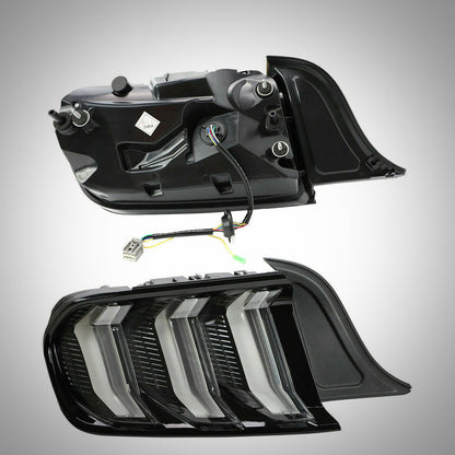 2018-2023 Ford Mustang Sequential LED Tail Lights — Clear Lens