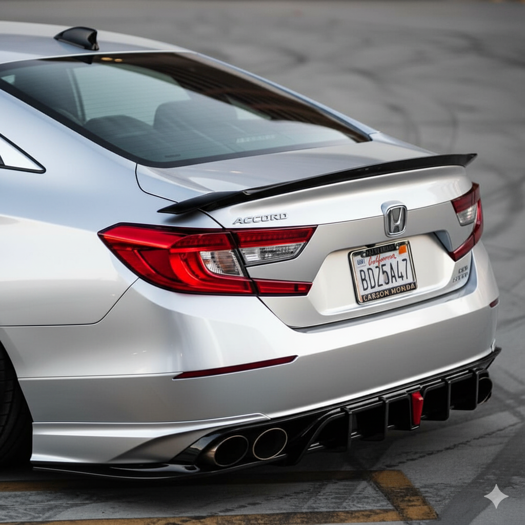 2018-22 Honda Accord Rear Diffuser - V2/3rd Brake light By YOFER