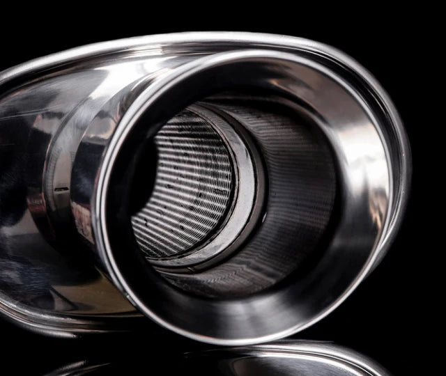 K-Tuned Polished Muffler - 22" Length/2.5" In/4.0" Out (KTD-MFL-25S)