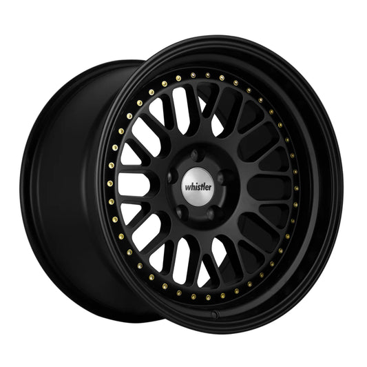 SK1 Satin Black Face / Gloss Black Lip - 18x9.5 + 22 5x114.3