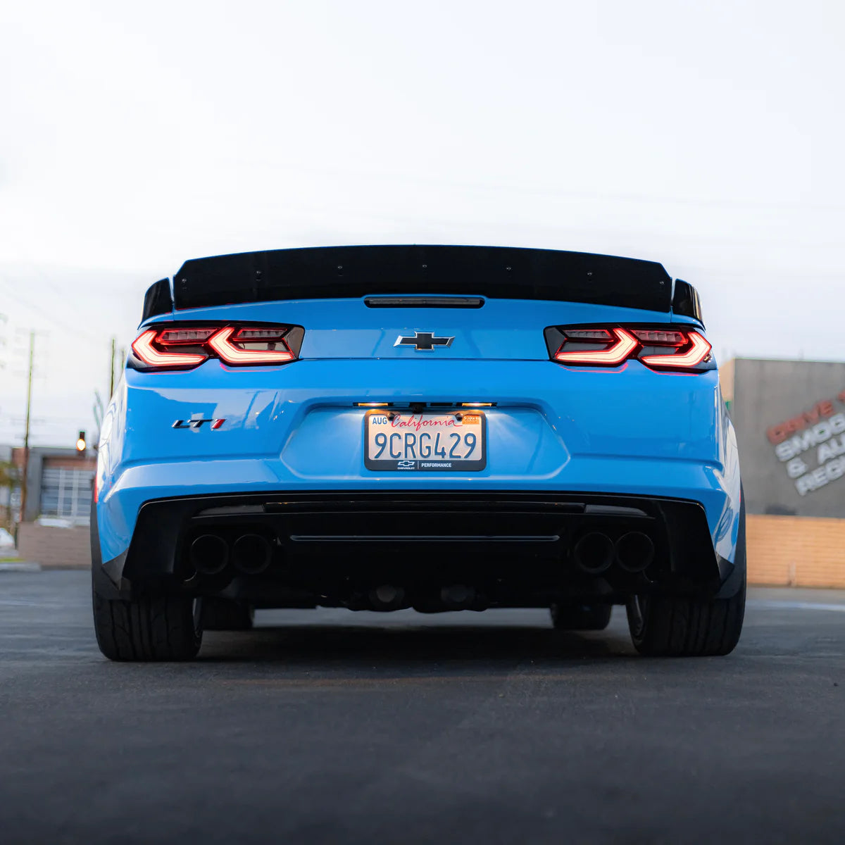 2019-2025 CHEVY CAMARO UMBRA LED TAILLIGHTS GLOSS BLACK/SMOKE LENS