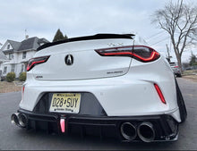2021-2025  2th Gen Acura TLX Gloss Black Rear Diffuser with 3rd Brake Light