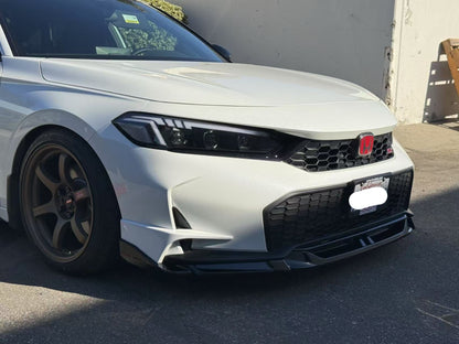 2025-2026 11th Gen Civic (Facelifted) 5 Pc Front Lip with Color Matched Side Splitters
