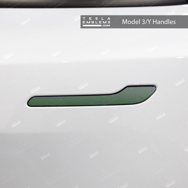 3M Matte Military Green Tesla Door Handle Decals (4pcs)