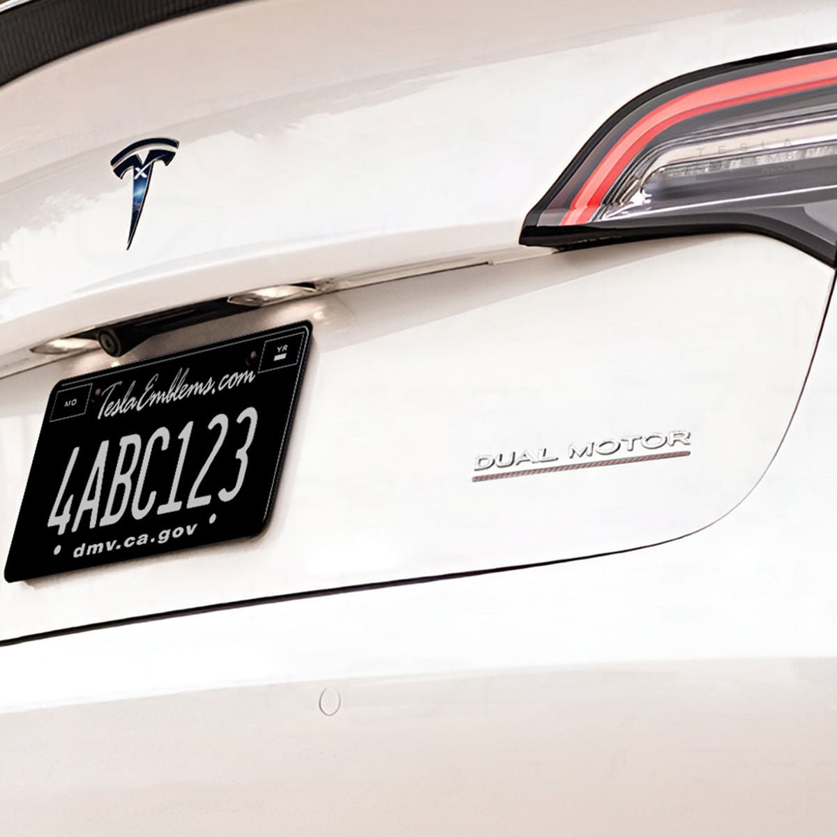 “Dual Motor Performance” Tesla Emblem | Rear Trunk Badging