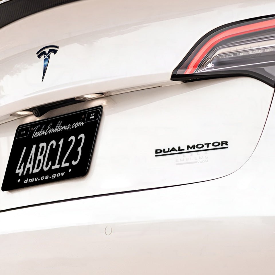 “Dual Motor Performance” Tesla Emblem | Rear Trunk Badging