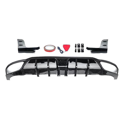 SWA 2022-2025 11th Gen Honda Civic Hatchback Rear Diffuser Gloss Black with 3rd Break Lights and Side Spats