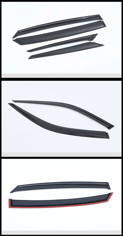 SWA 2022-2024  11th Gen Honda Civic 6 Pcs Gloss Black Window Visors (Sedan )