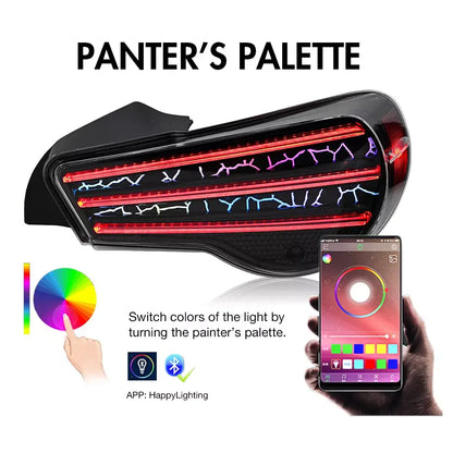 Subaru BRZ 2012-2020 RGB LED Tail Lights with Projector