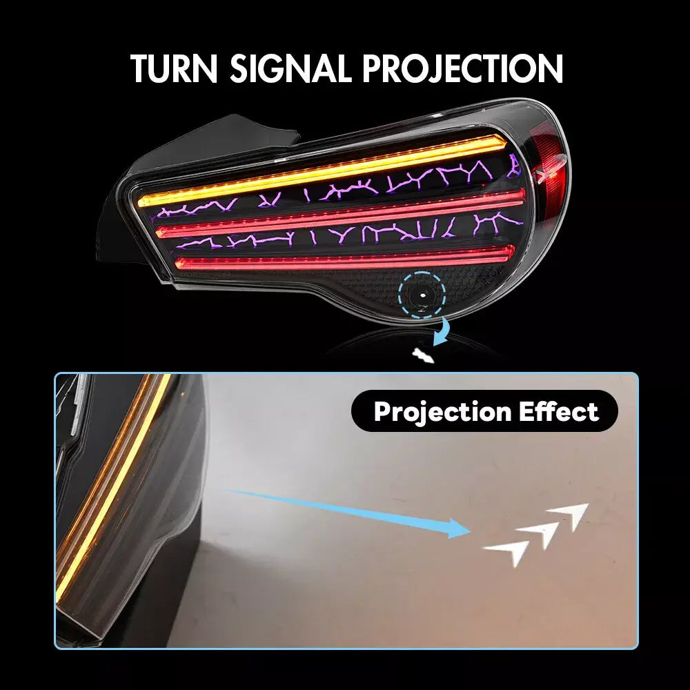 Subaru BRZ 2012-2020 RGB LED Tail Lights with Projector