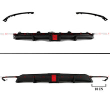 22-26 HONDA CIVIC HATCHBACK FL1 FL2 V2 GLOSSY BLACK LED REAR BUMPER DIFFUSER