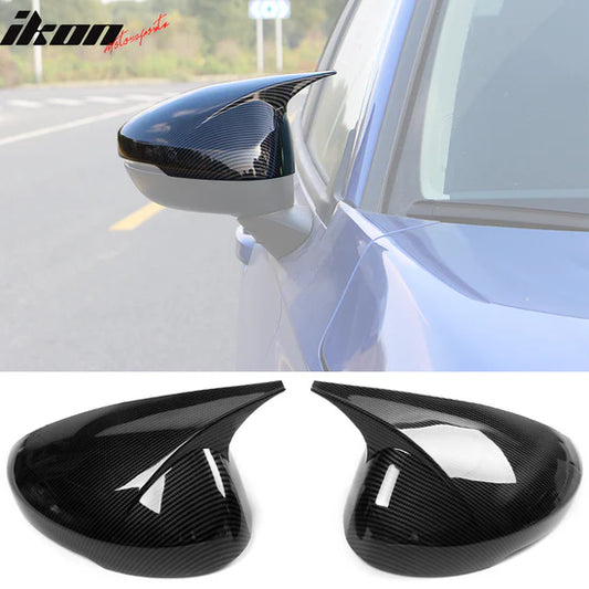 Horns Mirror Covers for Honda Civic Sedan Hatchback Touring Type R 2022-2026 - CARBON LOOK